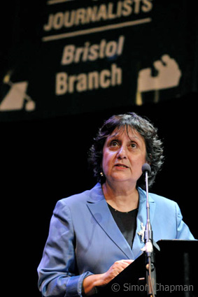 The columnist for The Independent gave her lecture at the Arnolfini, Bristol