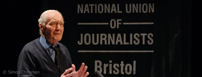 The inaugural Arnolfini/NUJ Benn Lecture -  The Media and the Political Process, with Tony Benn (Picture: Simon Chapman)
