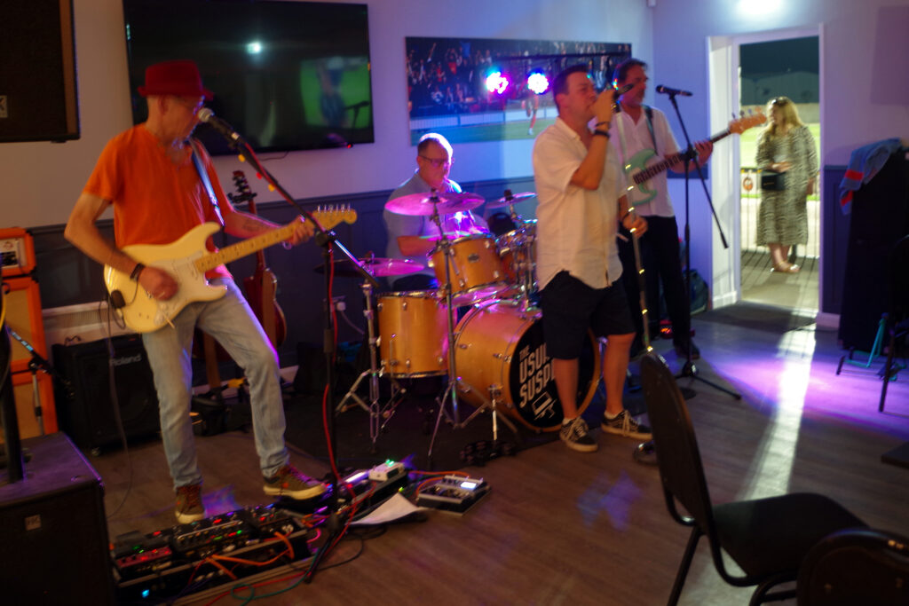 The Usual Suspects provided entertainment with an energetic set of covers  PICTURE: Kate Pearce